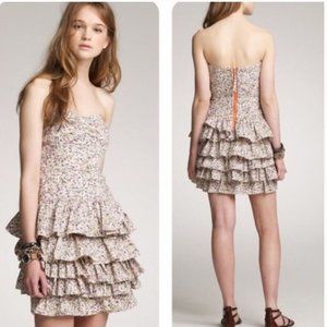 J. Crew Daisy Day Floral Strapless Dress